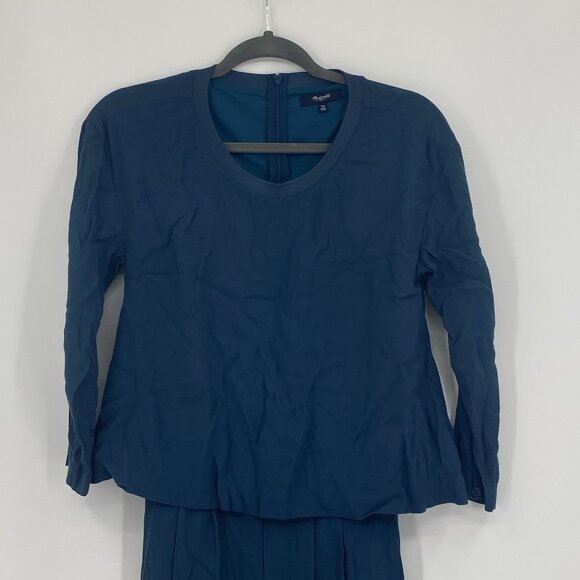 Madewell Turquoise Clermont Overlay Jumpsuit Size XS Blue Green - Picture 4 of 15
